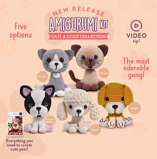 Breaking News: Circulo Cat & Dog Amigurumi Kits are Back and Cuter Than Ever!