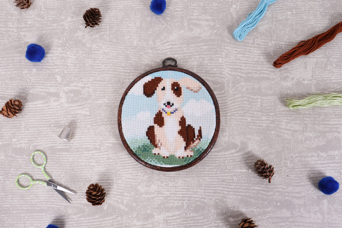 Dog Cross Stitch. Mini Counted Cross Stitch