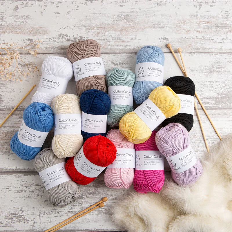 Wool Couture. Cotton Candy Yarn. Cotton Dk. 50g.