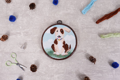 Dog Cross Stitch. Mini Counted Cross Stitch