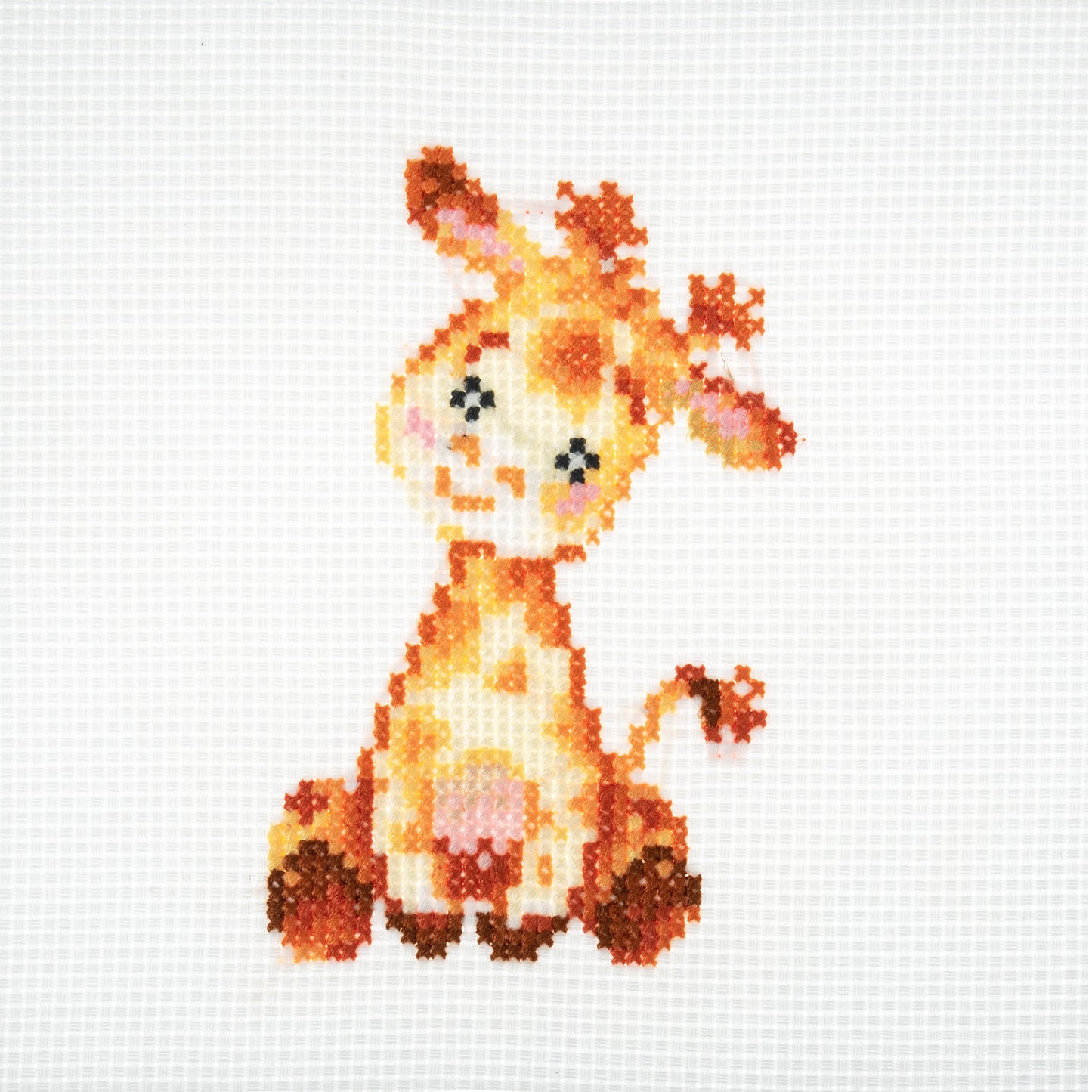 Giraffe Cross Stitch Kit. Mini Counted Cross Stitch Kit.